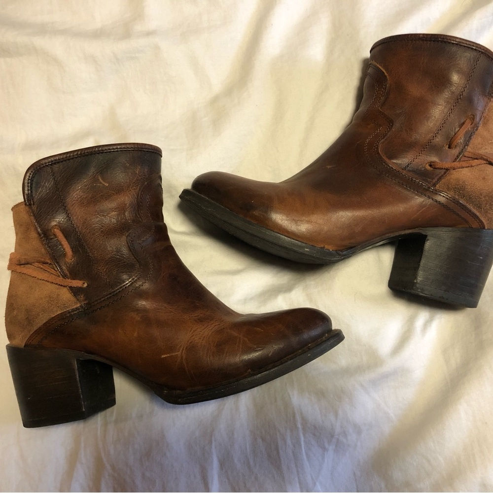 Brown Leather Ankle Boots Casey Freebird